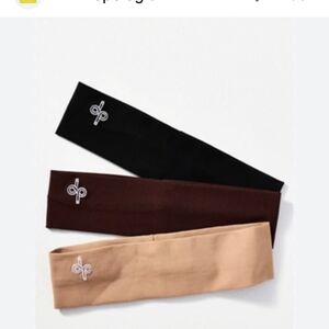 Anthropologie Daily Practice Headbands Set Of 3 in Black, Brown, and Tan. NWT